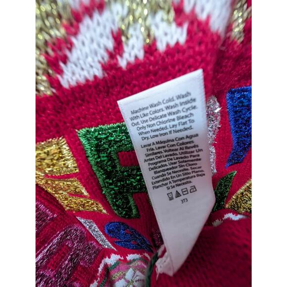 Holiday Time Women's Ugly Merry Christmas Sweater Size 1X 16W-18W Snowflakes - Picture 8 of 10